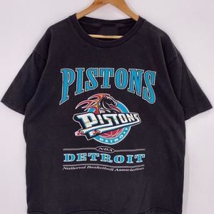 Retro Detroit Pistons Logo Black T-Shirt, Detroit Pistons Basketball Team